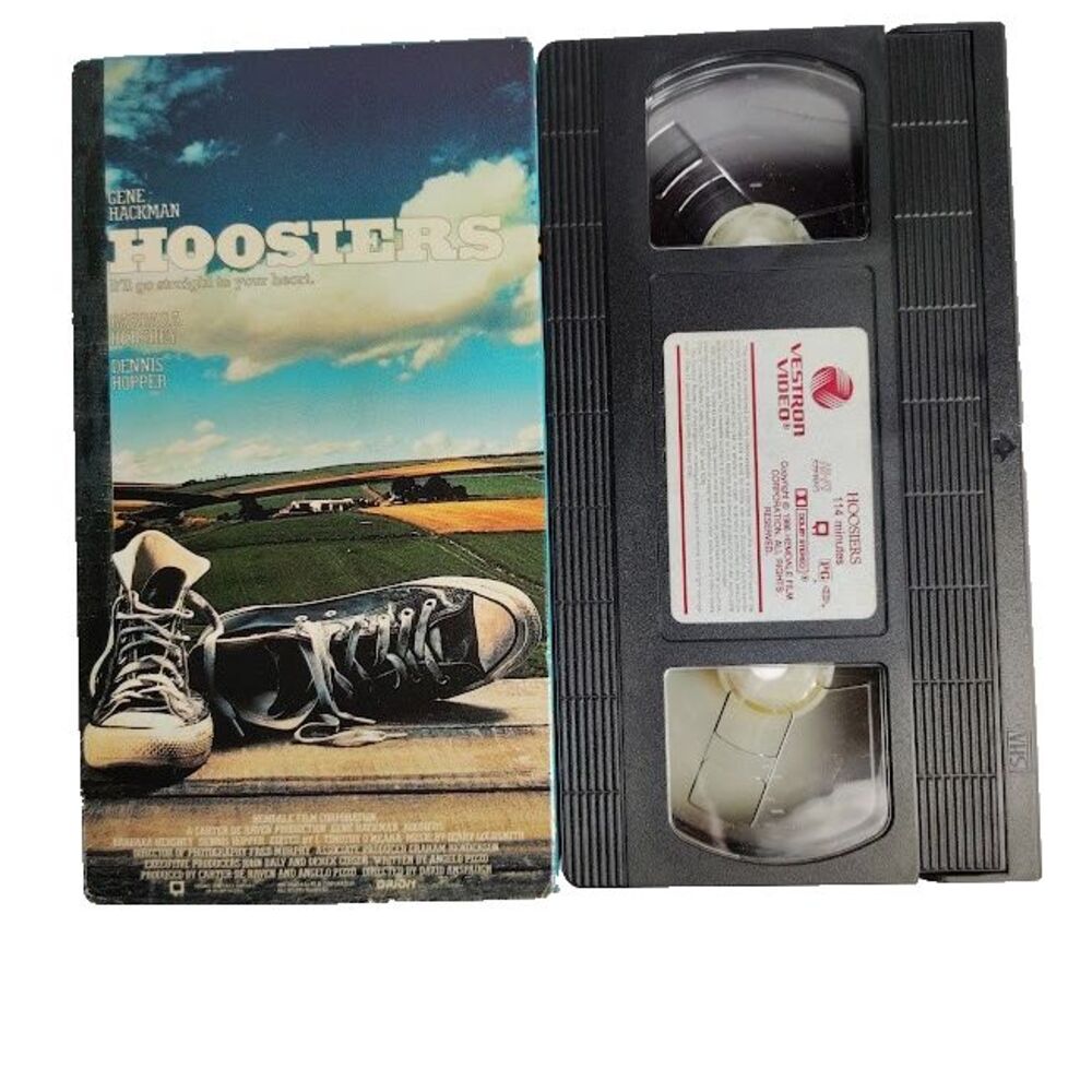 Hoosiers VHS Drama Gene Hackman Barbara Hershey Dennis Hopper Movie 1988 PG